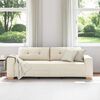 vidaXL Sofa Beige 87.01 x 30.71 x 31.50 in Linen-blend Fabric