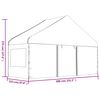 vidaXL Gazebo with Roof White 43.9'x19.3'x12.3' Polyethylene