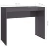 vidaXL Desk High gloss grey Engineered wood Compact Sleek Desk