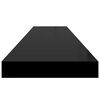 vidaXL Wall Shelf Set of 4 Black Honeycomb MDF, metal 47.2 x 9.3 in