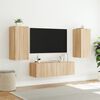 vidaXL TV Wall Cabinet Sonoma Oak Engineered Wood Medium