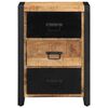 vidaXL Drawer Cabinet Brown, Black Solid rough mango wood, iron Medium