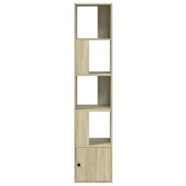 vidaXL Bookcase Sonoma oak Engineered wood 15.7x14.2x74.4 in Bookcase