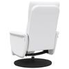 vidaXL Massage Recliner Chair with Footrest White Faux Leather