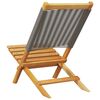 vidaXL Garden Chair Set of 2 Grey Solid Acacia Wood, Polypropylene