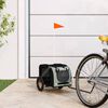 vidaXL Pet Bike Trailer Grey and Black Oxford fabric, iron, PVC Small