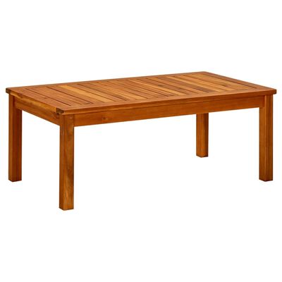 vidaXL Patio Coffee Table 35.4"x19.6"x14.1" Solid Acacia Wood