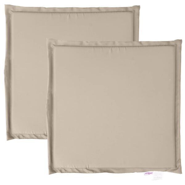 vidaXL Garden Seat Pad Set of 2 Taupe Polyester, Foam 17.7 x 17.7 in