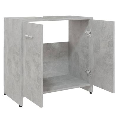 vidaXL Bathroom Cabinet Concrete Gray 23.6"x13"x24" Engineered Wood