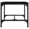 vidaXL Side Table Black Engineered Wood, Steel Small Adjustable Feet