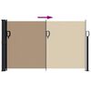 vidaXL Retractable Side Awning Taupe 100% Polyester with PU coating