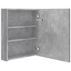 vidaXL Bathroom Cabinet Concrete Gray MDF with melamine finish, glass