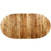vidaXL Dining Table Natural Mango Wood Solid Mango Wood, Steel