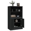vidaXL Highboard Black Engineered wood Medium Highboard Rectangular