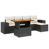 vidaXL Garden Sofa Set Black, Cream white
