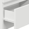 vidaXL Bedside Cabinet Set of 2 White Engineered wood Standard