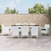 vidaXL Garden Dining Set White, Black