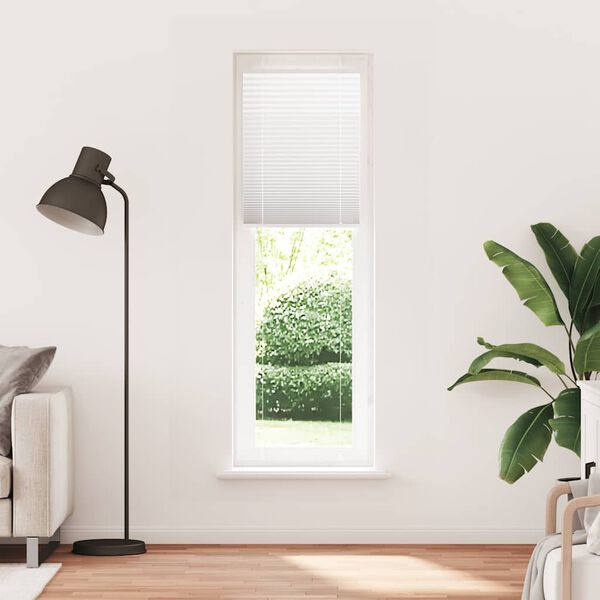vidaXL Pleated Blind White 100% polyester 23.6 x 78.7 in