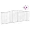 vidaXL Gabion Basket Set of 7 Silver Galvanized Steel Large