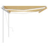 vidaXL Retractable Awning Yellow and White
