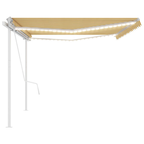 vidaXL Retractable Awning Yellow and White