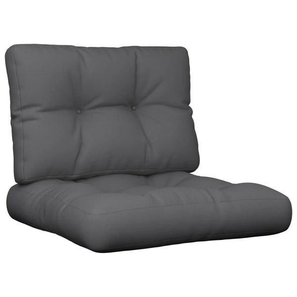 vidaXL Pallet Cushion Anthracite Polyester 19.7 x 19.7 x 4.7 in