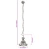 vidaXL Pendant Lighting Silver Aluminum Medium Pendant Lighting