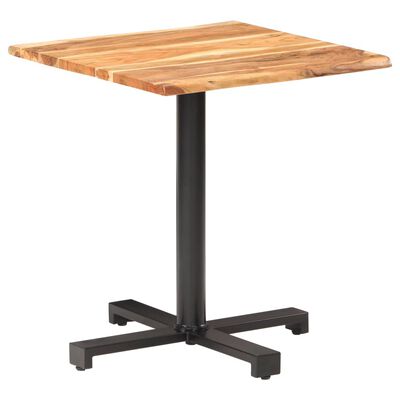 vidaXL Bistro Table with Live Edges 27.6"x27.5"x29.5" Solid Acacia Wood