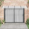 vidaXL Door Canopy Black Polycarbonate, ABS, Aluminum Large Door Canopy