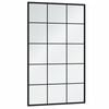 vidaXL Wall Mirror Black Metal, Glass 39.4 x 23.6 in each Rectangular