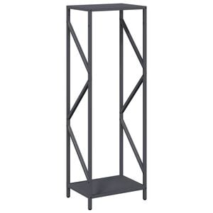 vidaXL Firewood Rack Anthracite 13.4x9.8x39.4" Cold-rolled steel