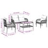 vidaXL Garden Sofa Set Grey Poly Rattan Medium Durable Garden Sofa Set