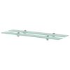 vidaXL Floating Shelf Set of 2 Clear Tempered safety glass, Zinc alloy