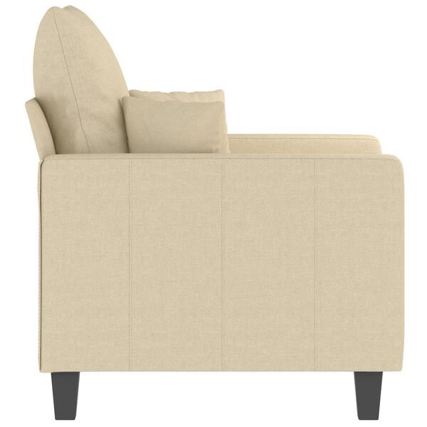 vidaXL Sofa Chair Cream Polyester, Metal, Textilene 23.6 in Seat Width