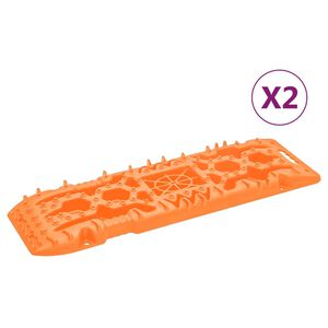 vidaXL Traction Boards 2 pcs Orange 42.1"x12.2"x2.8" Nylon