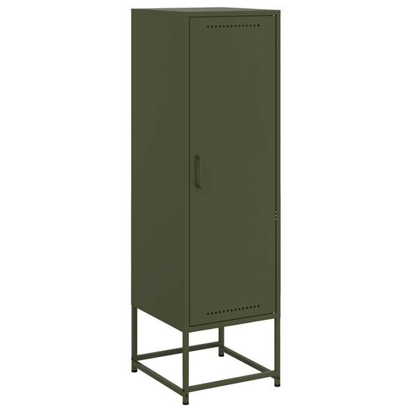 vidaXL Highboard Olive Green Steel Cabinet Rectangular Industrial