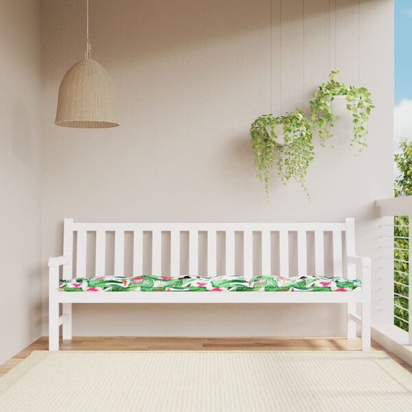 vidaXL Garden Bench Cushion Multicolor 100% polyester 78.7 x 19.7 x 2.8 in