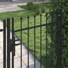 vidaXL Fence Gate Single Door with Spike Top Steel 3.3'x3.9' Black