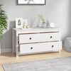 vidaXL Side Cabinet White Solid pine wood Medium Cabinet Rectangular