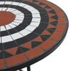 vidaXL Mosaic Bistro Table Terracotta and White Powder-coated steel, Ceramic