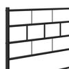 vidaXL Metal Bed Frame Black Steel Single Stylish Bedroom Furniture