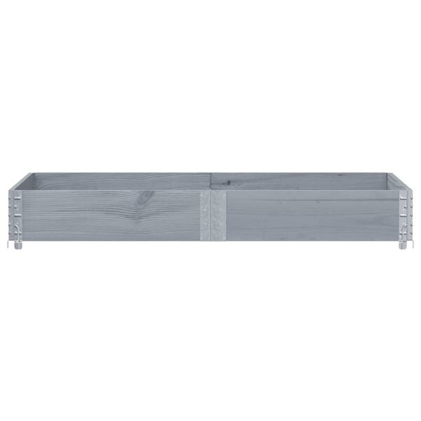 vidaXL Pallet Collar Grey 59.1x39.4" Solid Wood Pine