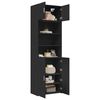 vidaXL Storage Cabinet Black Engineered Wood Large Storage Cabinet