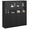 vidaXL Bookcase Black Engineered wood Large Bookcase Rectangular