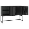 vidaXL Sideboard Black Steel Medium Sideboard Rectangular Modern