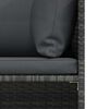 vidaXL Garden Sofa Set Grey PE rattan, steel, polyester Medium Modular