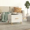 vidaXL Coffee Table High gloss white Engineered wood, solid eucalyptus wood