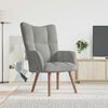 vidaXL Relaxing Chair Light Gray Velvet