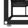 vidaXL TV Cabinet Black Tempered Glass 63.0 x 15.9 x 15.9 in TV Cabinet