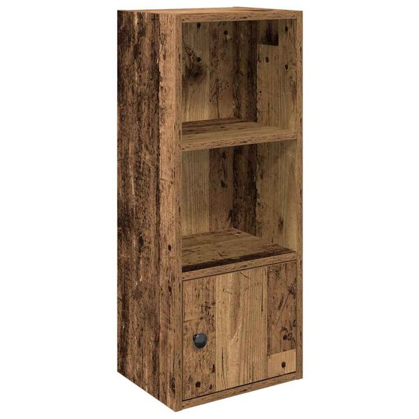 vidaXL Bookcase Old Wood Engineered Wood 30.3 in Bookcase Rectangular